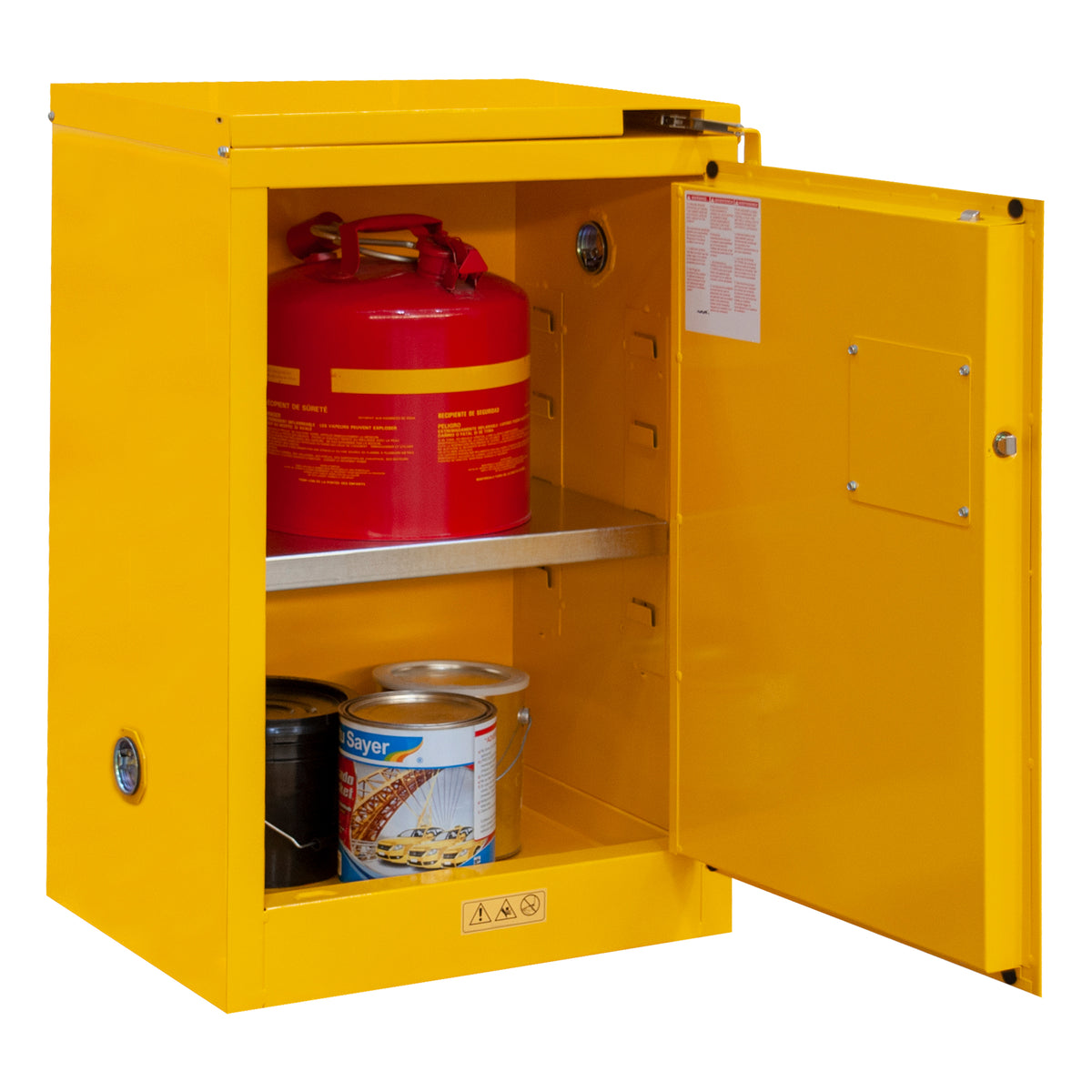 Flammable Storage, 12 Gallon, Self Close