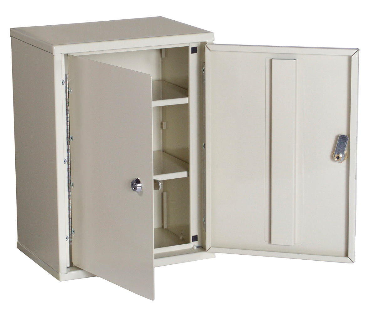Heavy Duty Narcotics Cabinet Deep (15 x 11 x 8) Double Door Double Lock - 2702
