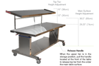Space Station Adjustable Illuminated Two Tier Back Table