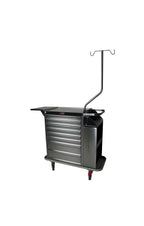 Stainless Steel Eight Drawer Cast Cart, Deluxe Package