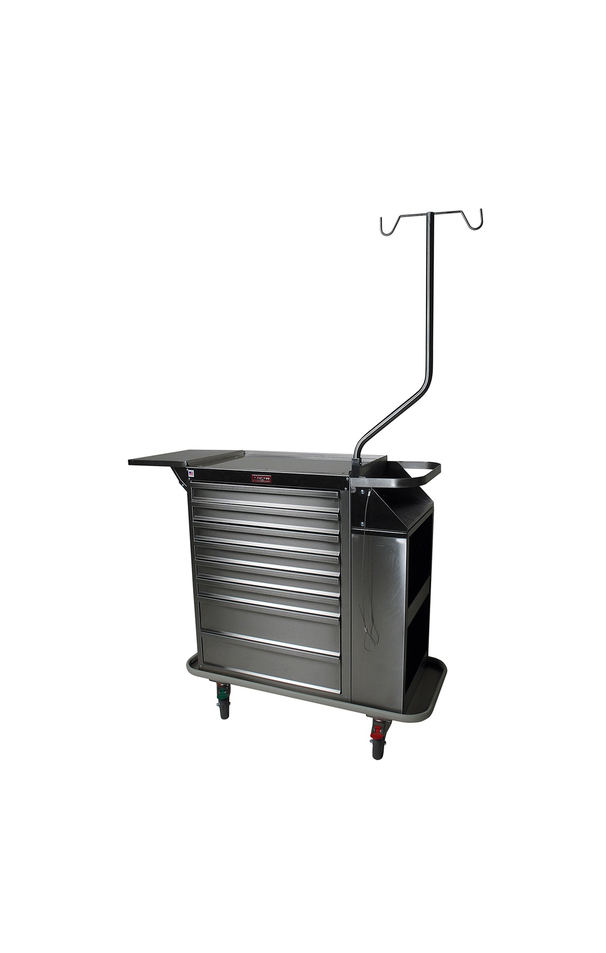 Stainless Steel Eight Drawer Cast Cart, Deluxe Package