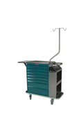 Painted Steel Eight Drawer Cast Cart, Deluxe Package