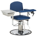 H Series, Padded, Blood Drawing Chair with Padded Flip Arm and Drawer - 6320