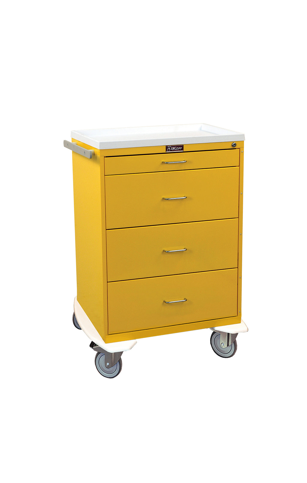 Classic Line, Four Drawer Infection Control Cart with Key Lock, Standard Package