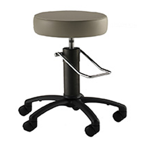 Series 744 Hydraulic Surgical Stool with Black Column and Black Aluminum Base