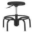 Series 928 Physician Stool with Single Lever Release, Black Tubular Steel Base with Foot Ring & Glides