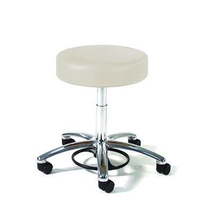 Series 983 Physician Seating With 360 Degree Foot Release and Polished Aluminum Base