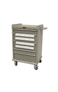 OptimAl Line, Aluminum 16 Bin Cassette Medication Cart