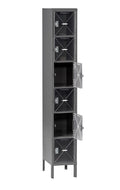6 HIGH C-THRU BOX LOCKER - ONE WIDE WITH LEGS (ASSEMBLED) - CBL6-121212-1