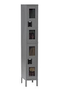DOUBLE TIER C-THRU LOCKER - ONE WIDE WITH LEGS (ASSEMBLED) - CDL-121836-1