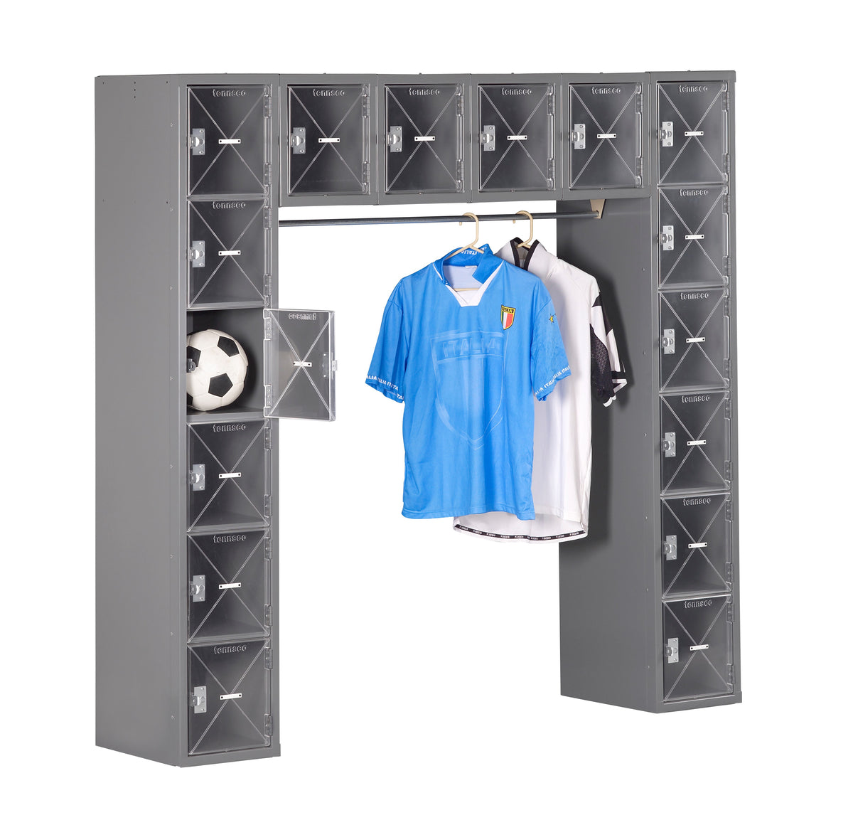 16 PERSON C-THRU LOCKER - NO LEGS (ASSEMBLED) - CSRS-721872-A