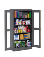 STANDARD STORAGE CABINET WITH C-THRU DOORS (UNASSEMBLED)-CVD1480