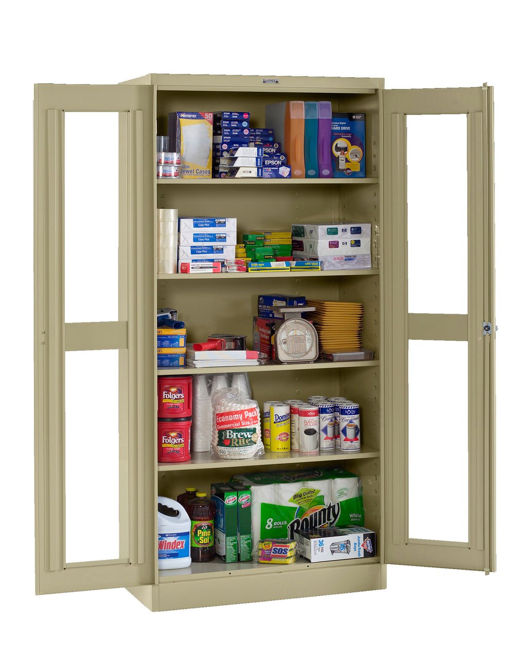 DELUXE STORAGE CABINET WITH C-THRU DOORS (UNASSEMBLED) - CVD1870