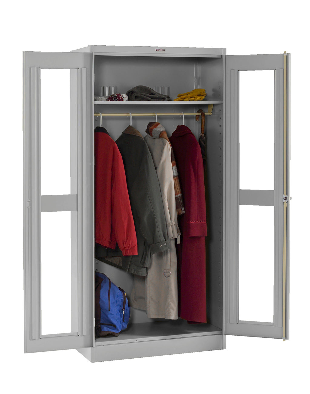 Deluxe Wardrobe Cabinet with C-Thru Doors (Assembled) - CVD7824W