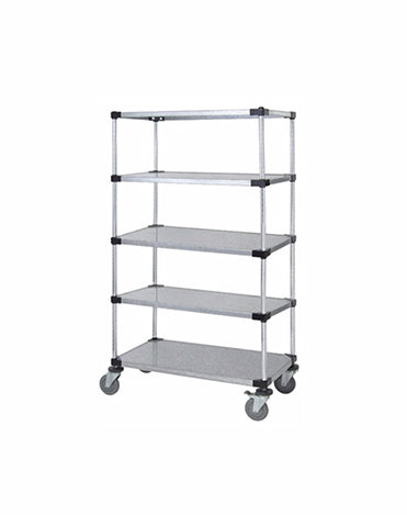 Solid Shelf Mobile Caster Cart - M1836SG46-5 - 18” x 36” x 69”