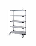 Solid Shelf Mobile Caster Cart - M1836SG47-5 - 18” x 36” x 80”