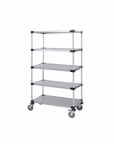 Solid Shelf Mobile Caster Cart - M1836SG47-5 - 18” x 36” x 80”