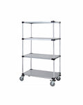 Solid Shelf Mobile Caster Cart - M1836SG47 - 18” x 36” x 80”