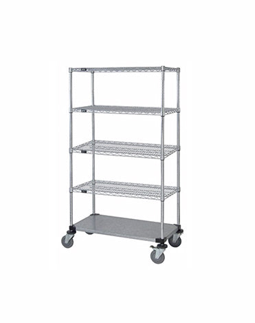Mobile Wire Stem Caster Cart - M1848CG46-5 - 18” x 48” x 69”