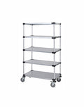 Solid Shelf Mobile Caster Cart - M1848SG47-5 - 18” x 48” x 80”