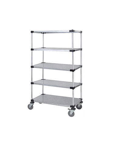 Solid Shelf Mobile Caster Cart - M1848SG47-5 - 18” x 48” x 80”