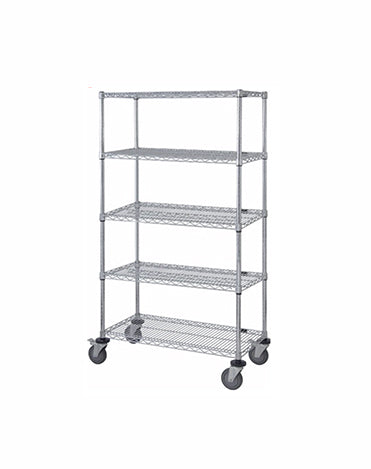 Mobile Wire Stem Caster Cart - M1860C46-5 - 18” x 60” x 69”