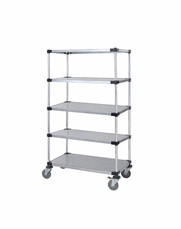 Solid Shelf Mobile Caster Cart - M1860SG46-5 - 18” x 60” x 69”