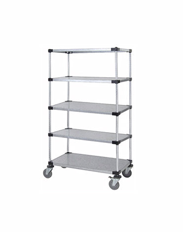 Solid Shelf Mobile Caster Cart - M2436SG46-5 - 24” x 36” x 69”