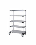 Solid Shelf Mobile Caster Cart - M2436SG47-5 - 24” x 36” x 80”