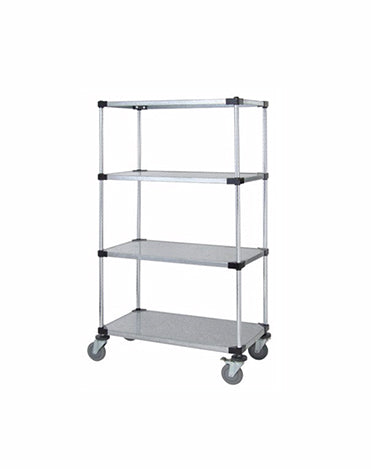 Solid Shelf Mobile Caster Cart - M2436SG47 - 24” x 36” x 80”