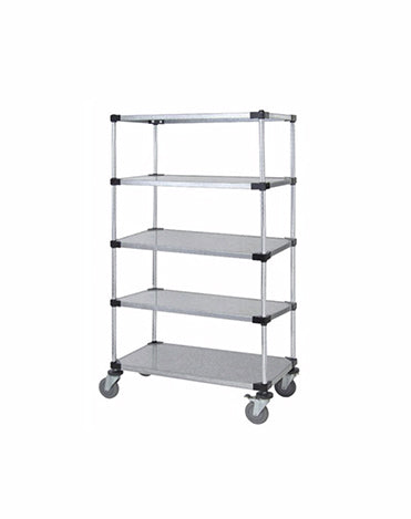 Solid Shelf Mobile Caster Cart - M2448SG47-5 - 24” x 48” x 80”