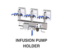 P-1080-G Three-Pump Infusion Pump Holder with Outlet Strip