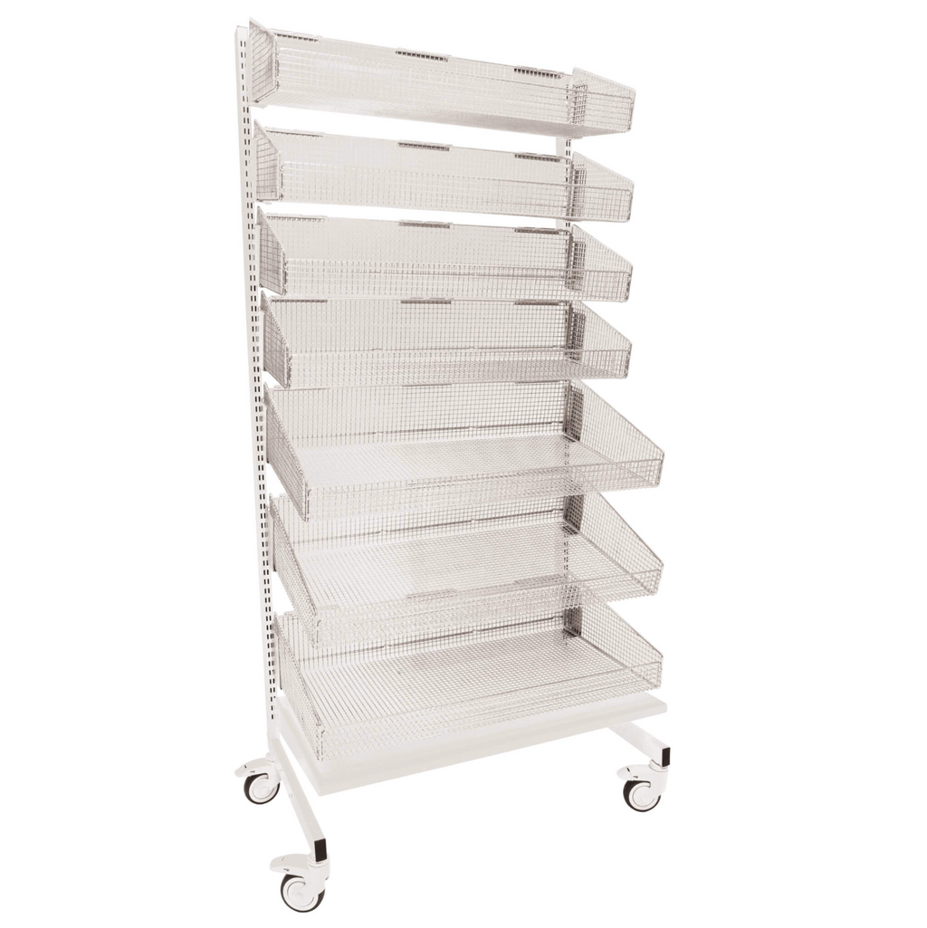 Single-sided Stationary Unit with 7 Baskets (No Dividers)
