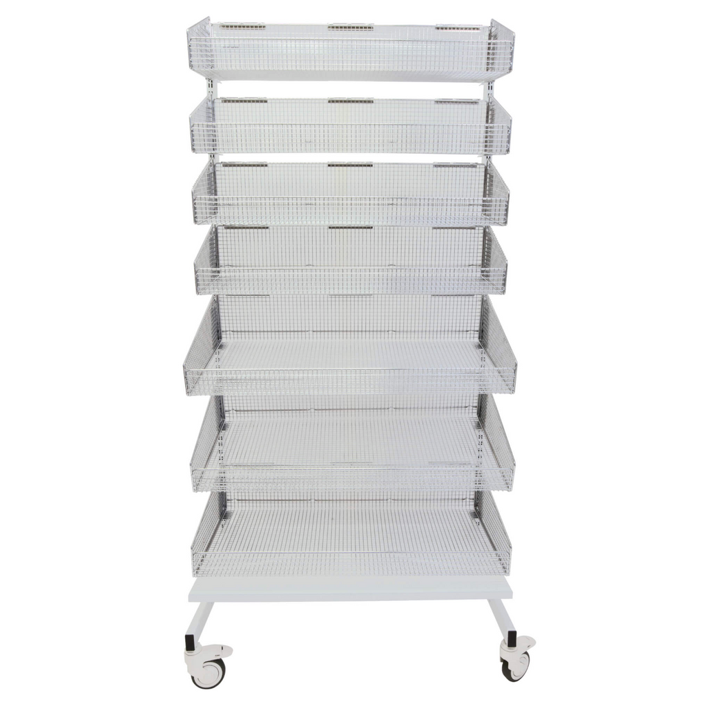 Single-sided Stationary Unit with 7 Baskets (No Dividers)