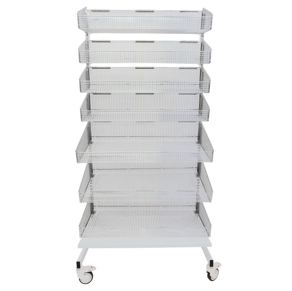 Single-sided Stationary Unit with 7 Baskets (No Dividers)
