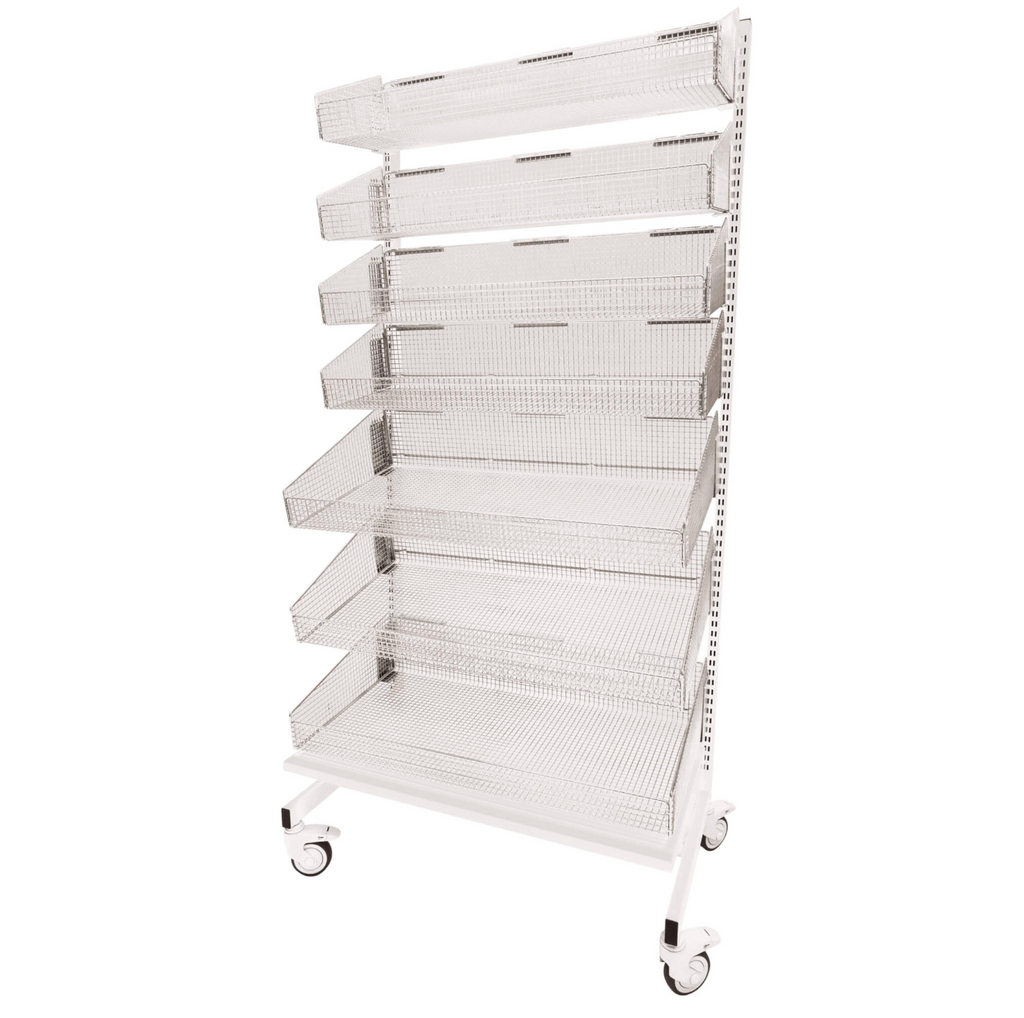 Single-sided Stationary Unit with 7 Baskets (No Dividers)