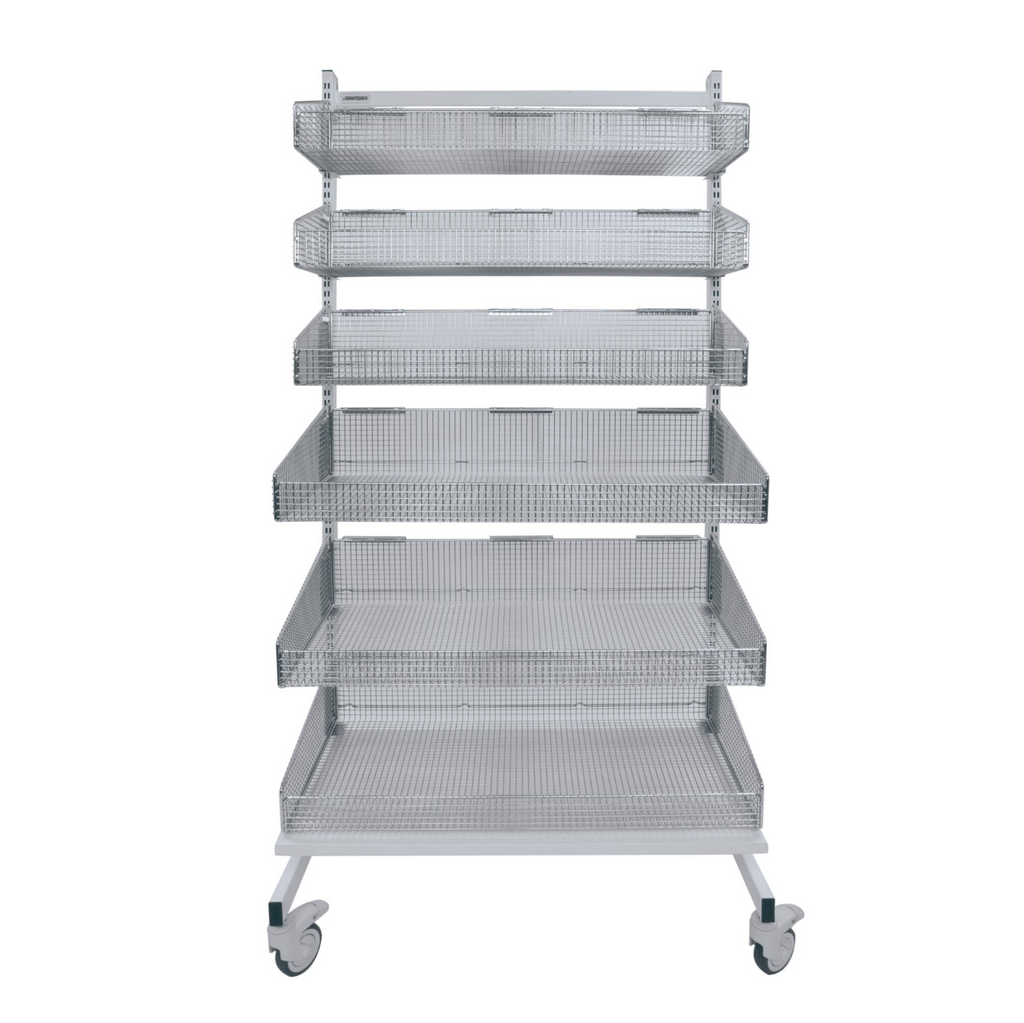 Single-Sided Stationary Unit with 6 Baskets (No Dividers)