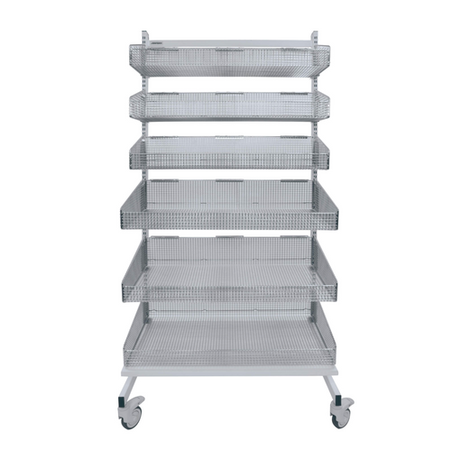 Single-Sided Stationary Unit with 6 Baskets (No Dividers)