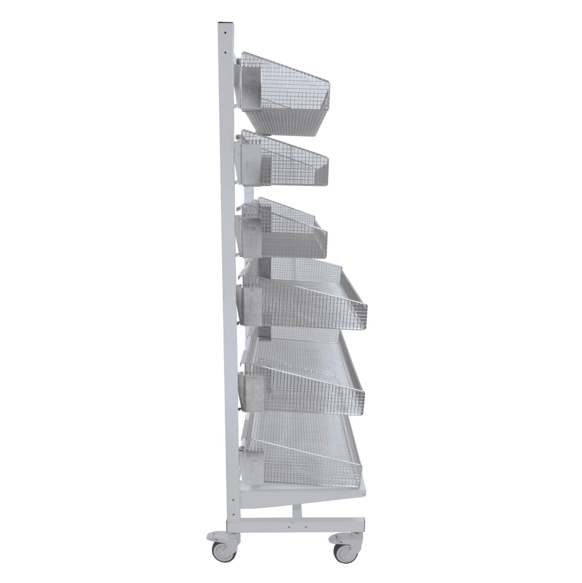 Single-Sided Stationary Unit with 6 Baskets (No Dividers)
