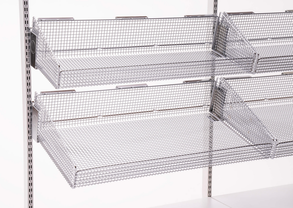 Single-Sided Stationary Unit with 6 Baskets (No Dividers)