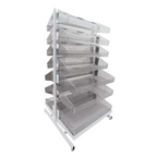 Double-sided Stationary or Mobile Unit with 14 Baskets