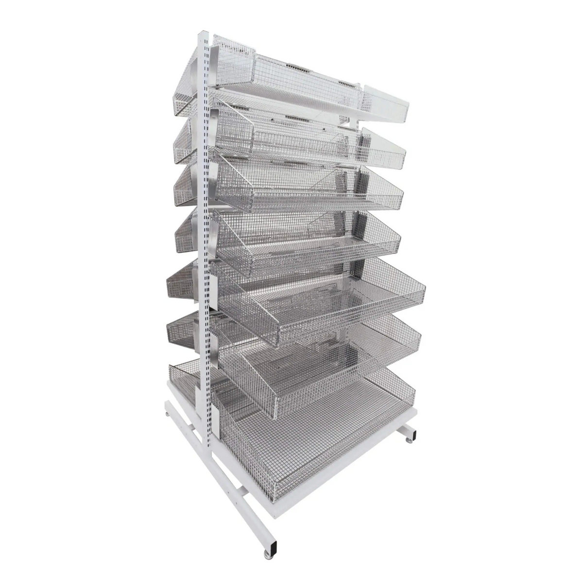 Double-sided Stationary or Mobile Unit with 14 Baskets