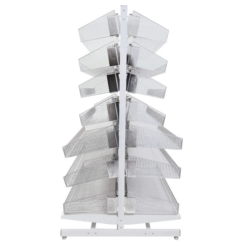 Double-sided Stationary or Mobile Unit with 14 Baskets