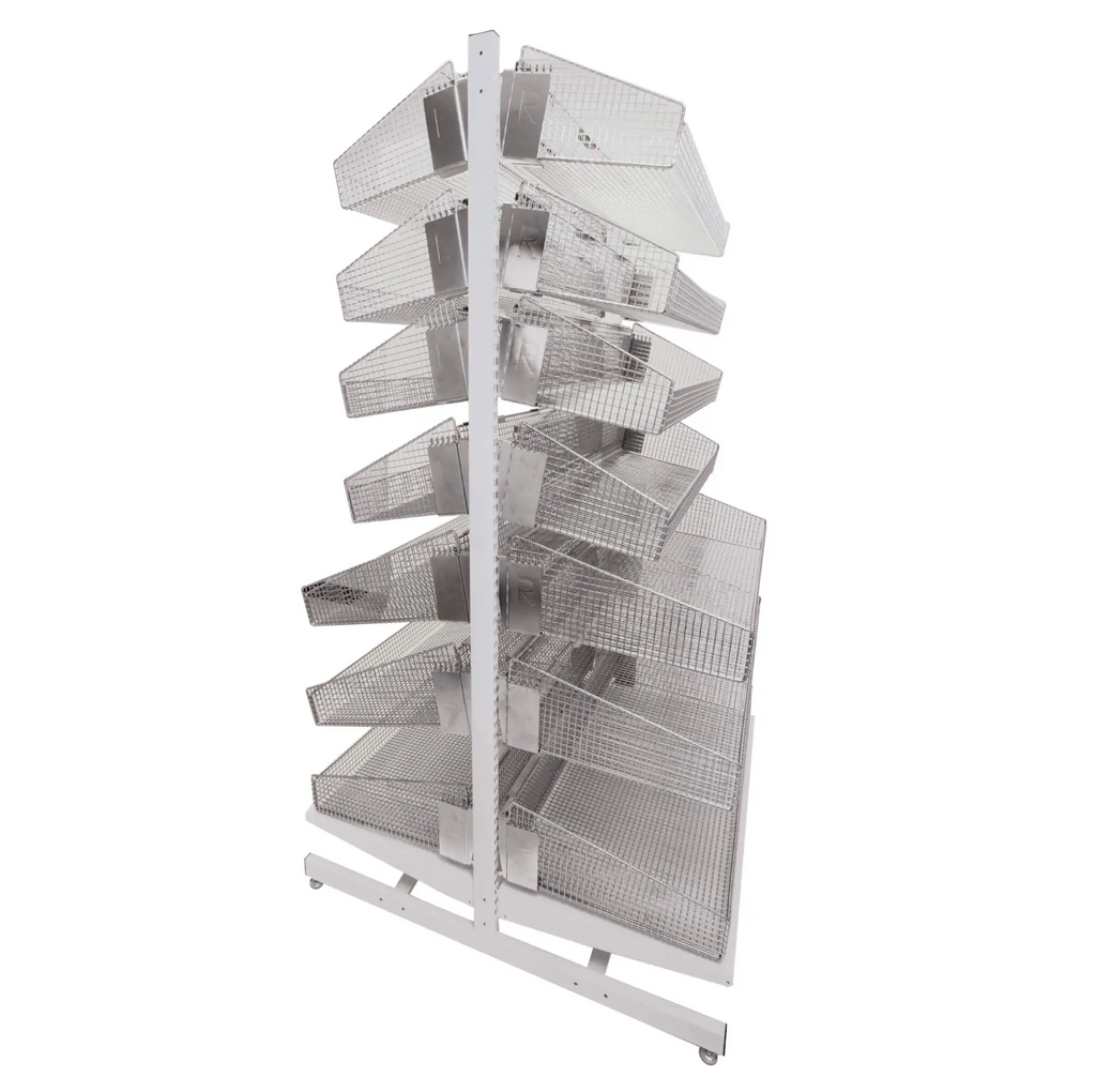 Double-sided Stationary or Mobile Unit with 14 Baskets