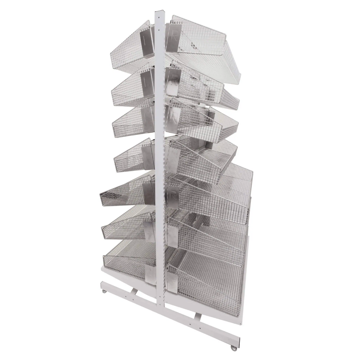 Double-sided Stationary or Mobile Unit with 14 Baskets