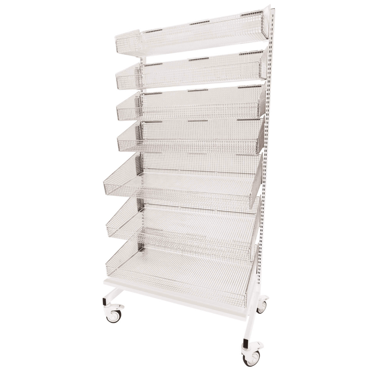 Single-sided Stationary or Mobile Unit with 7 Baskets