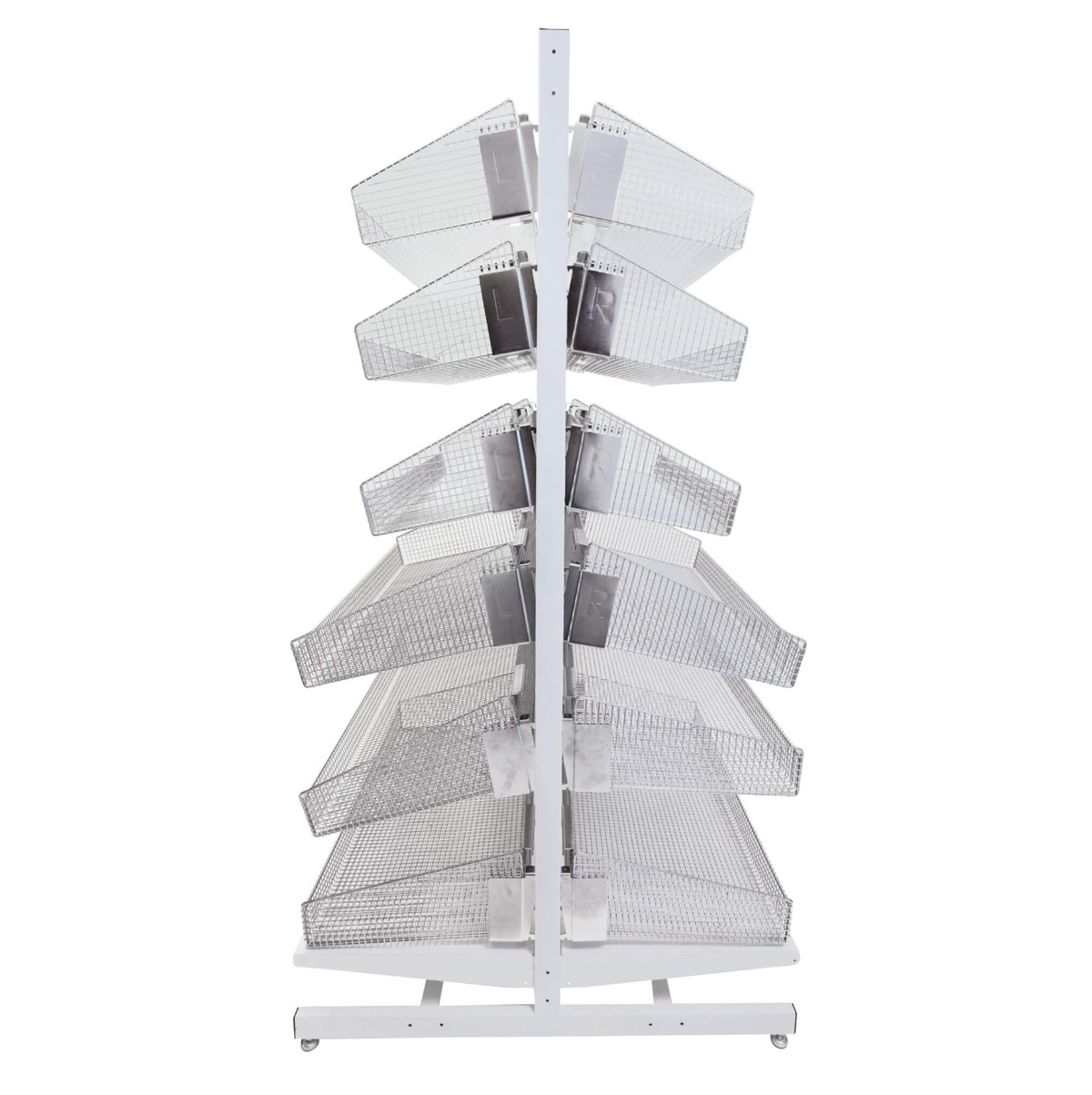 Double-sided Stationary or Mobile Unit with 12 Baskets