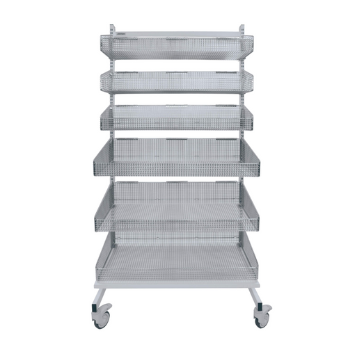 Single-sided Stationary or Mobile Unit with 6 Baskets