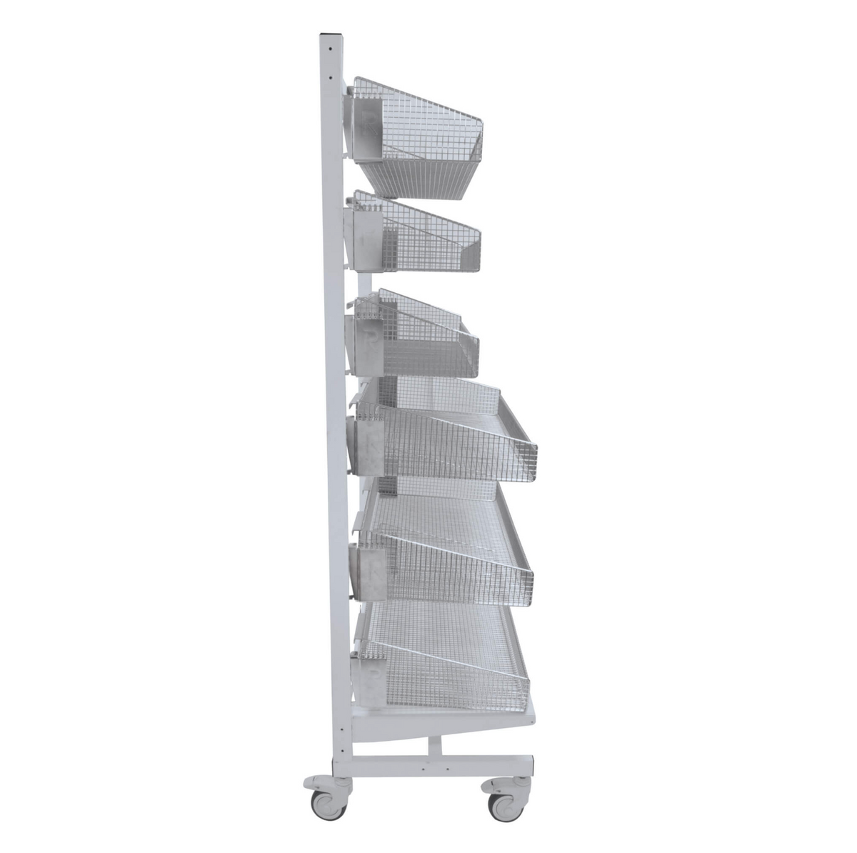 Single-sided Stationary or Mobile Unit with 6 Baskets