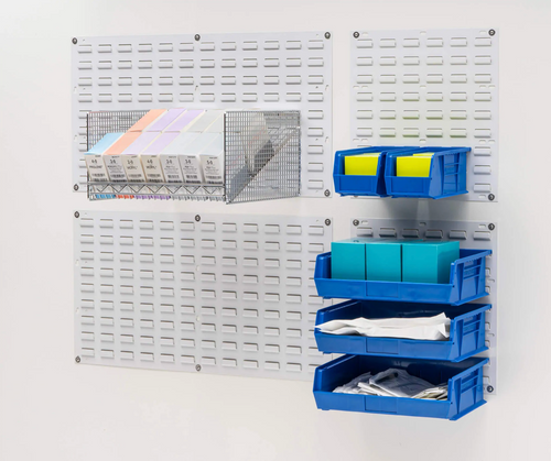 Wall-Mounted System with 6 Baskets